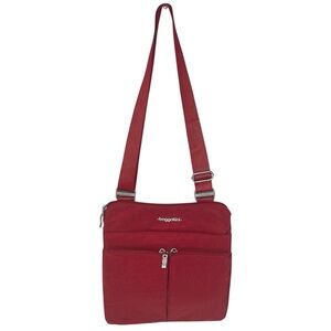 Baggallini Horizon Medium Crossbody Organizer Bag Shoulder Red Nylon Purse